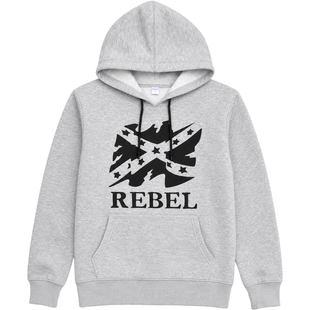 Худі для хлопчика підлітка B-002 "Rebel" сіре з капюшоном та принтом 580295966 фото