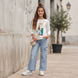Girls&rsquo; long sleeve top Reporter Young with horse in blazer print 133-42G-31-220 cream, 146