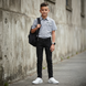 Grey Short-Sleeve Shirt for Teenage Boys Reporter Young 131-30B-17-127, 146