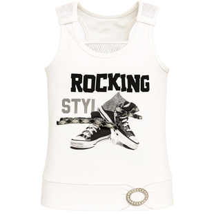 Tank top for girls Wojcik Rockowy Styl white, 128
