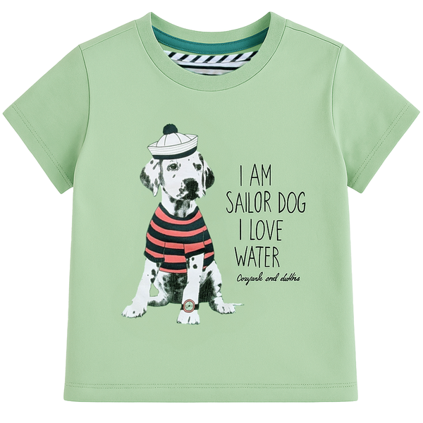 T-shirt for boys Wojcik Pieskie Zycie light green, 86