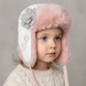 Winter hat with earflaps for girls Pupill Dream white (1-2 years), 48-50 cm (1-2 years)