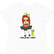 Girl's White T-shirt Wojcik "Przyjaciolki Na Zawsze" with Graphic Print and Green Rabbit, 92