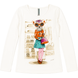Cream Printed Long Sleeve Top for Teen Girls Reporter Young "133-42G-21-220", 146