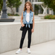 Reporter Young Girls&rsquo; Teen Sleeveless Lightweight Denim Shirt 141-37G-02-000 Light Blue, 146