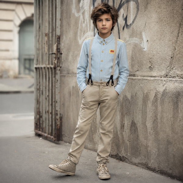 Beige pants for boys Wojcik &ldquo;Wielki Świat&rdquo;, 128