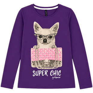Лонгслів для дівчинки підлітка Reporter Young "Super Chic" 133-42G-13-615 фіолетовий 2013 YRG фото