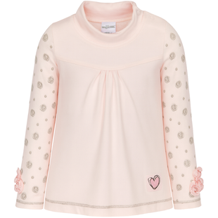 Girls&rsquo; turtleneck Wojcik Plac Zabaw pink with prin, 80