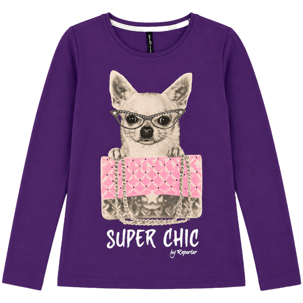 Лонгслів для дівчинки підлітка Reporter Young "Super Chic" 133-42G-13-615 фіолетовий 2013 YRG фото