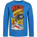 Teen boys&rsquo; long sleeve T-shirt Reporter Young blue with New York print 143-42B-13-438, 170
