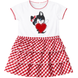 Girl's Tunic Wojcik "Kotek i serduszko" White with Plaid Ruffle, 80