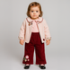 Girls&rsquo; corduroy pants Wojcik Barwny Ogrod 1 burgundy, 80