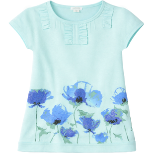 T-shirt for girls Wojcik Dominique light blue, 122