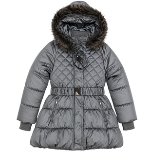 Winter Jacket for Girls Wojcik Romantyczne Kropki Grey, 122