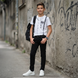 T-shirt for teenage boy Reporter Young 141-40B-54-200 white, 152
