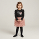 Girls&rsquo; long sleeve Wojcik Rozowa Bajka black with print and bow, 110