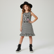 Girl's Summer Dress Wojcik "Moj Swiat" Knitted Striped with Sequins, 146