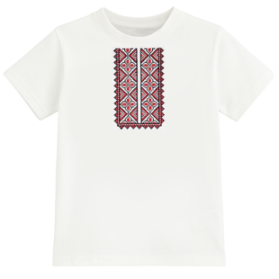 T-shirt for boy with embroidery white, 146