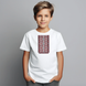 T-shirt for boy with embroidery white, 146