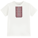 T-shirt for boy with embroidery white, 146