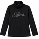 Girls&rsquo; turtleneck Wojcik Rozowa Bajka black cotton with &ldquo;Love&rdquo; print, 110