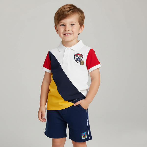 T-shirt for boys Wojcik Aktywny Czas polo white, 80