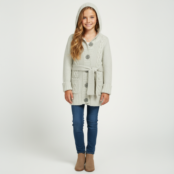 Reporter Young Girls&rsquo; Grey Cardigan Sweater 133-74G-15-119, 146