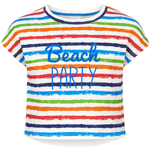 T-shirt for girls G-018 Beach party striped, 146