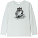 Girls&rsquo; long sleeve top Wojcik Moj Klejnot grey with print, 128