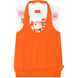 Girl's Two-Piece Tank Top Set Pampolina "560899900 к 30" (Orange Halter Top and White Printed Tank), 146