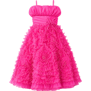 Daisy Girls&rsquo; Raspberry Elegant Dress, 128-134