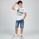 T-shirt for teenage boy Reporter Young 141-40B-35-200 white, 164
