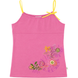 Girl's Teen Tank Top Pampolina 570590000 k84 Pink Knit Cotton with Graphic Text Print and Rhinestones, 146