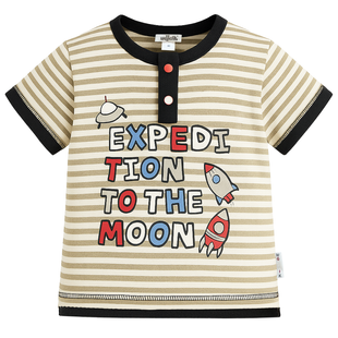 T-shirt for boys Wojcik Statek Kosmiczny stripe, 80