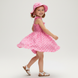 Girl's 3-Piece Summer Set "Ms-142" Pink Polka Dot (Sundress, Sun Hat, and Bloomers), 80