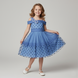 Girls&rsquo; Blue Dress Wojcik "Najpiękniejsza" with Polka Dot Tulle, 122