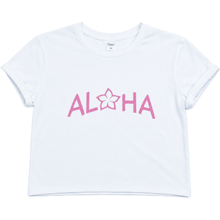 T-shirt for girls G-007 Aloha white, 134