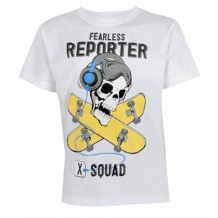 T-shirt for teenage boy Reporter Young 141-40B-34-200 white, 146