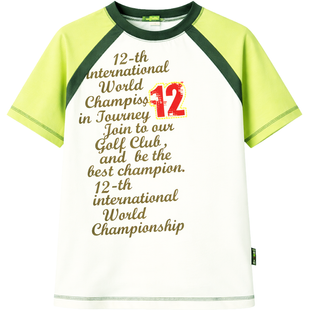 T-shirt for boy Wojcik Klub Golfa white, 128