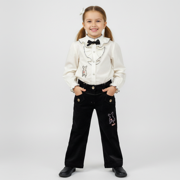 Girls&rsquo; blouse Wojcik &ldquo;Jej Wysokość 1&rdquo; cream, 98