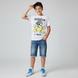 T-shirt for teenage boy Reporter Young 141-40B-34-200 white, 146