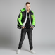 Boys&rsquo; winter-autumn jacket Reporter Young black with lime sleeves 143-82B-02-523, 128