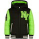Boys&rsquo; winter-autumn jacket Reporter Young black with lime sleeves 143-82B-02-523, 128