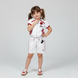 Girl's White Shorts Wojcik "Prawdziwa Milosc 1" with Belt and Keychain, 92