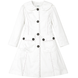 Girl's Spring Trench Coat Wojcik "Elieganska Zamiana" White with Contrast Stitching, 140