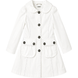 Girl's Spring Trench Coat Wojcik "Elieganska Zamiana" White with Contrast Stitching, 140