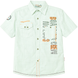 Boy's Shirt Wojcik "Zaloga Pokladowa 1" Light Blue Checkered, Short Sleeve, 134