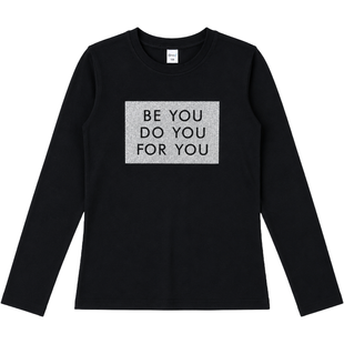 Лонгслів для дівчинки G-0047 чорний BE YOU DO YOU FOR YOU dinos 31 фото