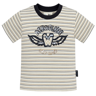 T-shirt for boys Wojcik Moj Samolot stripe, 92