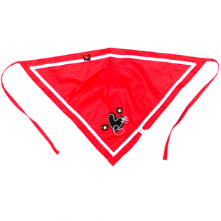 Girl's Red Kerchief Wojcik "Prawdziwa Milosc 1" (Bandana) with Embroidery, 92